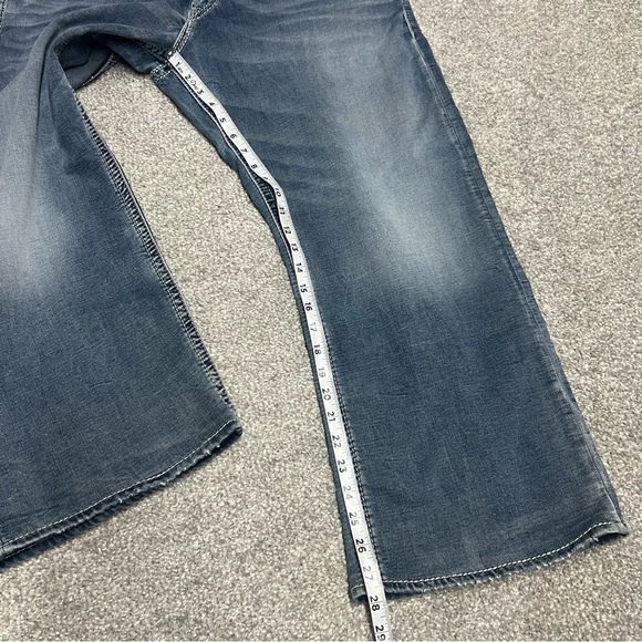 Silver Jeans Men’s 40x28 Zac Joga Medium Wash Blue Straight Relaxed Baggy Denim - Picture 2 of 10